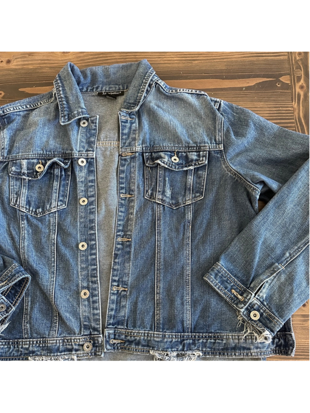 Women's Ashley Stewart Plus Size 22/24 Blue Denim Jacket Classic Button Jean